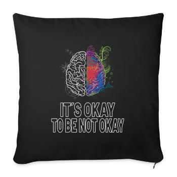 Mental Health Awareness Dépression Idea - Housse de coussin décorative 45 x 45 cm - noir - Devant