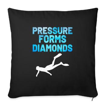 SCUBA DIVER SCUBA DIVING Idée cadeau - Housse de coussin décorative 45 x 45 cm - noir - Devant