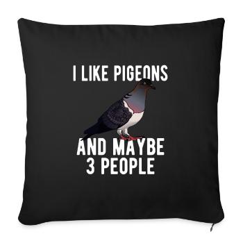 Pigeon Pigeon Racing Pigeon Racer Pigeon Keeper - Sofa pillowcase 17,3'' x 17,3'' (45 x 45 cm) - black - Front