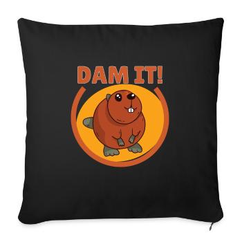 Beaver Fan Beaver Lover Funny Beaver Gift - Sofa pillowcase 17,3'' x 17,3'' (45 x 45 cm) - black - Front