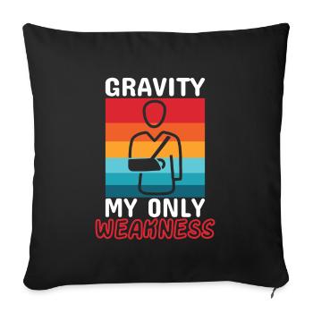 Broken Hand Broken Arm Broken Bones Funny Broken - Sofakissenbezug 45 x 45 cm - Schwarz - Vorne