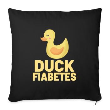 Type 1 Diabetes funny Diabetic Diabetes Gift Idea - Sofa pillowcase 17,3'' x 17,3'' (45 x 45 cm) - black - Front