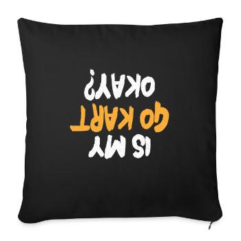 Go Kart Racing Go Kart Cars Go Karting Go-Karter - Housse de coussin décorative 45 x 45 cm - noir - Devant