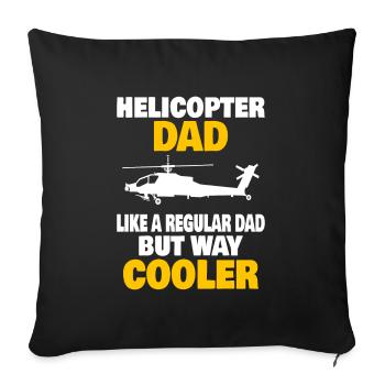 Helicopter Pilot Aviation Helicopter Dad - Sofa pillowcase 17,3'' x 17,3'' (45 x 45 cm) - black - Front