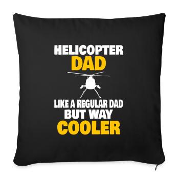 Helicopter Pilot Aviation Helicopter Dad - Sofa pillowcase 17,3'' x 17,3'' (45 x 45 cm) - black - Front