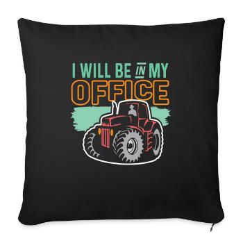 Funny Farmer Funny Farming Tractor Country Life - Sofa pillowcase 17,3'' x 17,3'' (45 x 45 cm) - black - Front
