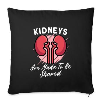 Kidney Transplant Kidney Donor Kidney Disease - Sofa pillowcase 17,3'' x 17,3'' (45 x 45 cm) - black - Front
