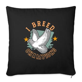 Pigeon Pigeon Racing Pigeon Racer Pigeon Keeper - Sofa pillowcase 17,3'' x 17,3'' (45 x 45 cm) - black - Front