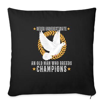 Pigeon Pigeon Racing Pigeon Racer Pigeon Keeper - Sofa pillowcase 17,3'' x 17,3'' (45 x 45 cm) - black - Front