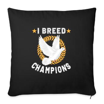 Pigeon Pigeon Racing Pigeon Racer Pigeon Keeper - Sofa pillowcase 17,3'' x 17,3'' (45 x 45 cm) - black - Front