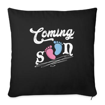 Gender Reveal Pregnancy Baby Party Pregnancy Gift - Sofa pillowcase 17,3'' x 17,3'' (45 x 45 cm) - black - Front