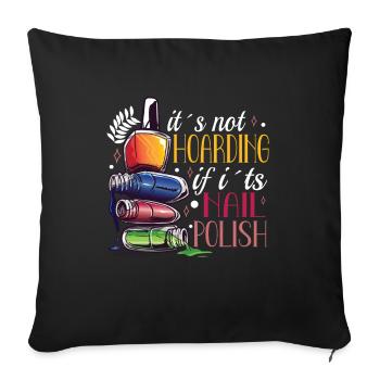 Nail Tech Nail Technician Manicurist Nails Artist - Sofa pillowcase 17,3'' x 17,3'' (45 x 45 cm) - black - Front