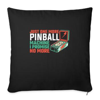 Pinball Machine Pinball Player Funny Pinball - Sofa pillowcase 17,3'' x 17,3'' (45 x 45 cm) - black - Front