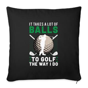 Golf Player Golfer Golf Golf Cart Golf Mom - Sofa pillowcase 17,3'' x 17,3'' (45 x 45 cm) - black - Front