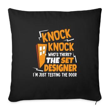 writer producer actor director filmmaker - Sofakissenbezug 45 x 45 cm - Schwarz - Vorne