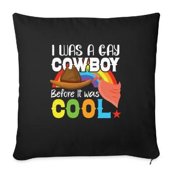 Cowboy Barn Bull Rider Rodeo Country Western - Housse de coussin décorative 45 x 45 cm - noir - Devant