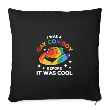 Cowboy Barn Bull Rider Rodeo Country Western - Housse de coussin décorative 45 x 45 cm - noir - Devant