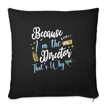 writer producer actor director filmmaker - Sofakissenbezug 45 x 45 cm - Schwarz - Vorne