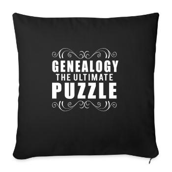 Family Tree Family Historian Genealogy Genealogy - Sofa pillowcase 17,3'' x 17,3'' (45 x 45 cm) - black - Front