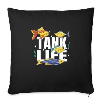 Aquaristic Aquarium Keeper Fishkeeper Salt Water - Sofa pillowcase 17,3'' x 17,3'' (45 x 45 cm) - black - Front