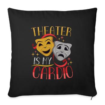 Theatre teacher Drama teacher - Sofa pillowcase 17,3'' x 17,3'' (45 x 45 cm) - black - Front