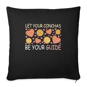 Spanischer Humor Conchas Mexikanisches Brot - Sofakissenbezug 45 x 45 cm - Schwarz - Vorne