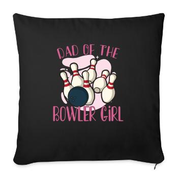Drôle bowling Team Bowler Strike Idée cadeau - Housse de coussin décorative 45 x 45 cm - noir - Devant