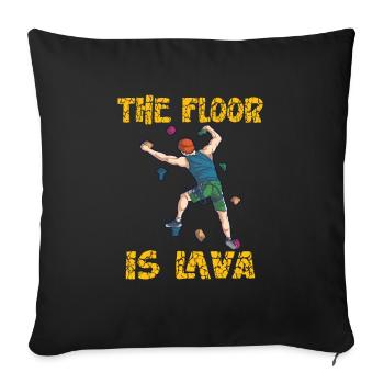 Wall Climbing Hiking Rock Climbing Hiker Camping - Sofa pillowcase 17,3'' x 17,3'' (45 x 45 cm) - black - Front