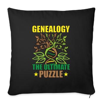 Family Tree Family Historian Genealogy Genealogy - Sofa pillowcase 17,3'' x 17,3'' (45 x 45 cm) - black - Front