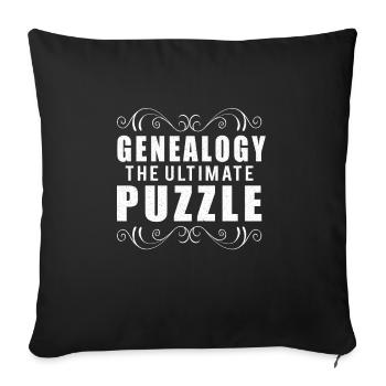 Family Tree Family Historian Genealogy Genealogy - Sofa pillowcase 17,3'' x 17,3'' (45 x 45 cm) - black - Front