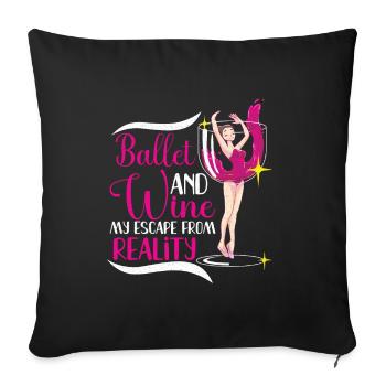 Ballet Ballerina Dance Dancer Dancing Ballet Gift - Sofakissenbezug 45 x 45 cm - Schwarz - Vorne