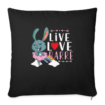 Ballet Ballerine Danse Danse Danse Ballet Cadeau - Housse de coussin décorative 45 x 45 cm - noir - Devant