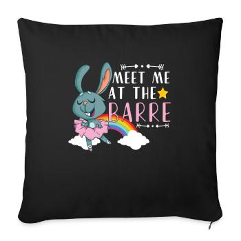 Ballet Ballerine Danse Danse Danse Ballet Cadeau - Housse de coussin décorative 45 x 45 cm - noir - Devant