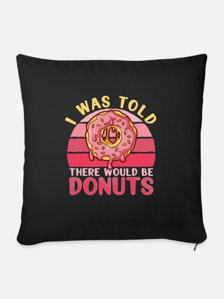 Donut Doughnut Baking Cake Baker - Sofakissenbezug 45 x 45 cm - Schwarz