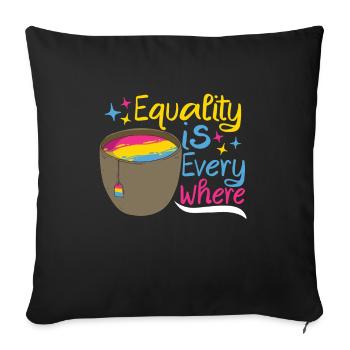 Pansexual Gay Pansexuality Asexual Asexuality - Sofa pillowcase 17,3'' x 17,3'' (45 x 45 cm) - black - Front