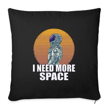 Astronaute Astronomie Système Solaire Espace Enfants - Housse de coussin décorative 45 x 45 cm - noir - Devant