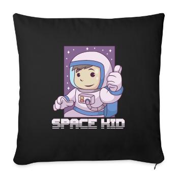 Astronaute Astronomie Système Solaire Espace Enfants - Housse de coussin décorative 45 x 45 cm - noir - Devant