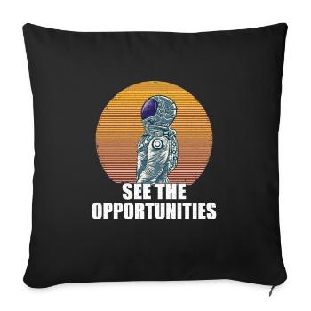Astronaut Astronomy Solar System Space Kids - Sofa pillowcase 17,3'' x 17,3'' (45 x 45 cm) - black - Front