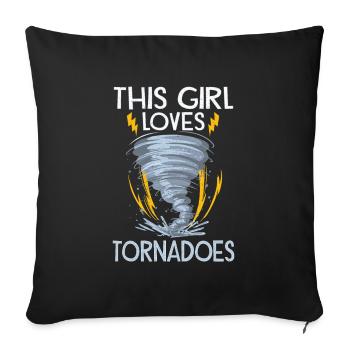 Meteorologie-kindertornado-sturm, Der Sturm-fan - Sofakissenbezug 45 x 45 cm - Schwarz - Vorne