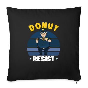 Police Cop Officer Police Office - Sofa pillowcase 17,3'' x 17,3'' (45 x 45 cm) - black - Front