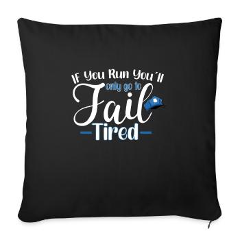 Police Cop Officer Police Office - Sofa pillowcase 17,3'' x 17,3'' (45 x 45 cm) - black - Front