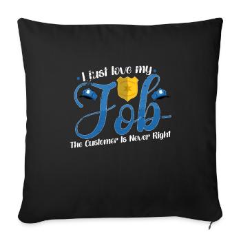 Bureau de police des policiers - Housse de coussin décorative 45 x 45 cm - noir - Devant