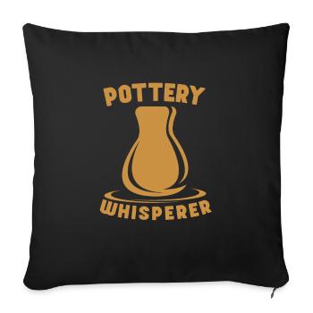 Poterie Céramique Poterie Poterie Poterie Poterie Poterie - Housse de coussin décorative 45 x 45 cm - noir - Devant