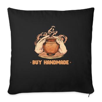 Poterie Céramique Poterie Poterie Poterie Poterie Poterie - Housse de coussin décorative 45 x 45 cm - noir - Devant