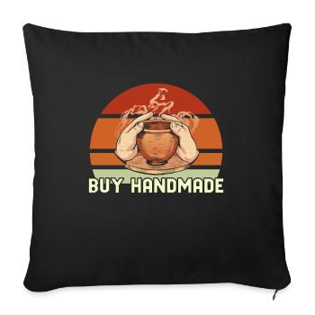 Pottery Ceramic Pottery Pottery Pottery - Sofa pillowcase 17,3'' x 17,3'' (45 x 45 cm) - black - Front