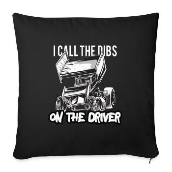 Sprint Car Mom Dirt Track Racing Race Day - Sofa pillowcase 17,3'' x 17,3'' (45 x 45 cm) - black - Front