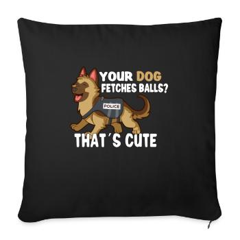 Police Cop Officer Police Office - Sofa pillowcase 17,3'' x 17,3'' (45 x 45 cm) - black - Front
