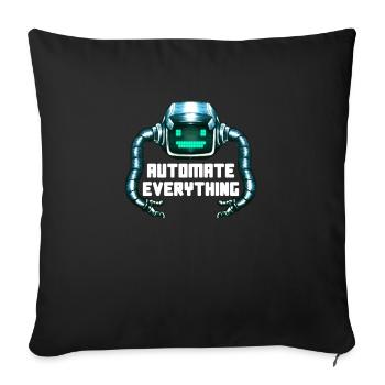Ingénieur en robotique pour l’apprentissage automatique - Housse de coussin décorative 45 x 45 cm - noir - Devant