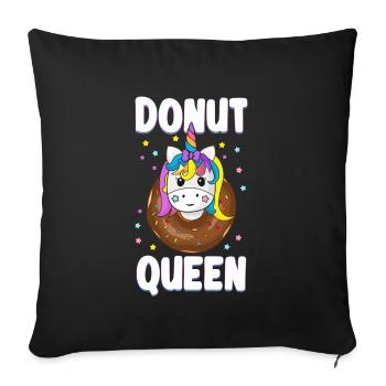 Donut Doughnut Baking Cake Baker - Sofakissenbezug 45 x 45 cm - Schwarz - Vorne