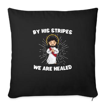 Jesus Christianity God Praying Prayer Pastor - Sofakissenbezug 45 x 45 cm - Schwarz - Vorne